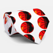 Pop Art Basketball Krawatte (Gerollt)