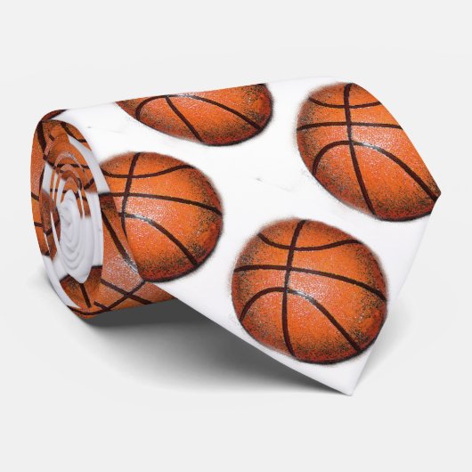 Pop Art Basketball Krawatte (Gerollt)
