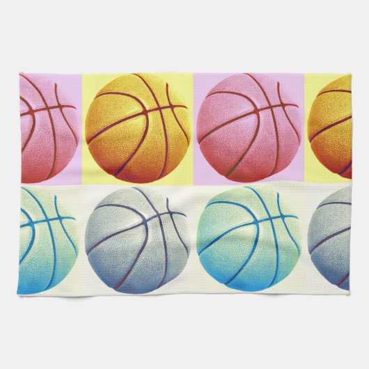 Pop Art Basketball Küchentuch (Horizontal)