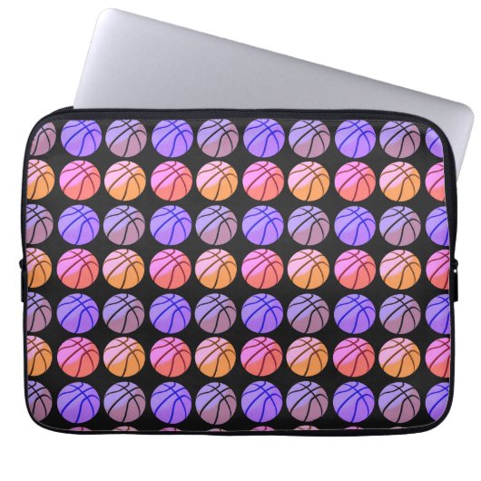 Pop-Art-Basketball Laptopschutzhülle (Vorderseite)