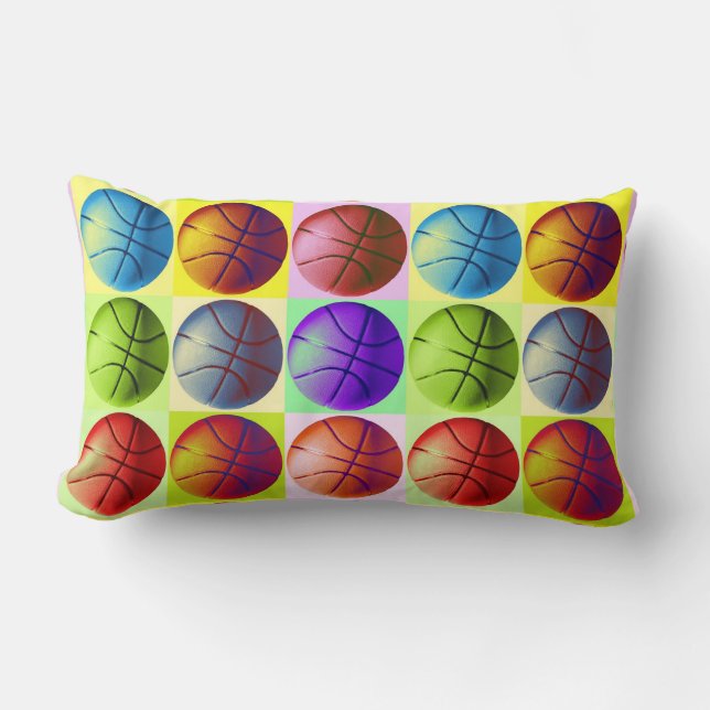 Pop Art Basketball Lendenkissen (Vorderseite)