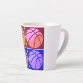 Pop Art Basketball Milchtasse (Rechte Ecke)