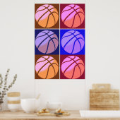 Pop Art Basketball Motivierend Poster (Küche)