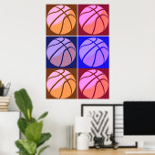 Pop Art Basketball Motivierend Poster (Heimbüro)