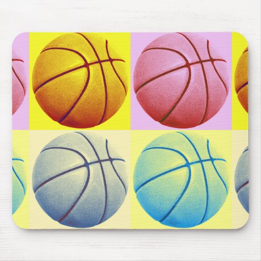 Pop Art Basketball Mousepad (Vorne)