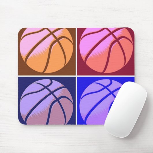 Pop Art Basketball Mousepad (Mit Mouse)
