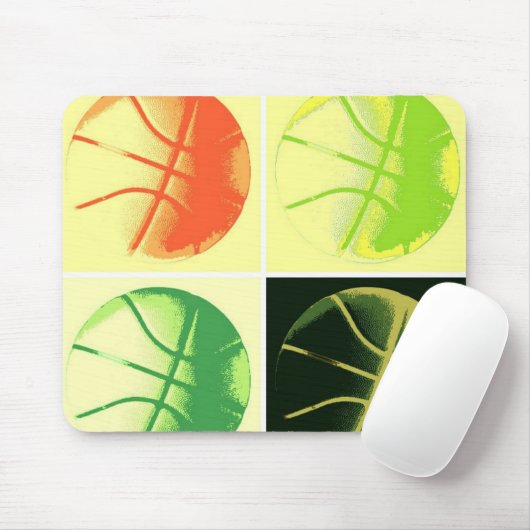 Pop Art Basketball Mousepad (Mit Mouse)