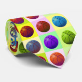 Pop Art Basketball Neckwear Krawatte (Gerollt)