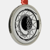 Pop Art Basketball Ornament Aus Metall (Rechts)