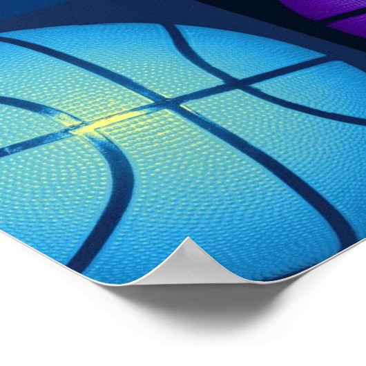 Pop Art Basketball Panorama Poster (Ecke)