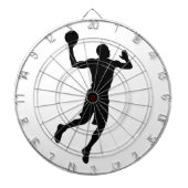 Pop Art Basketball Player Silhouette Dartscheibe (vorne)