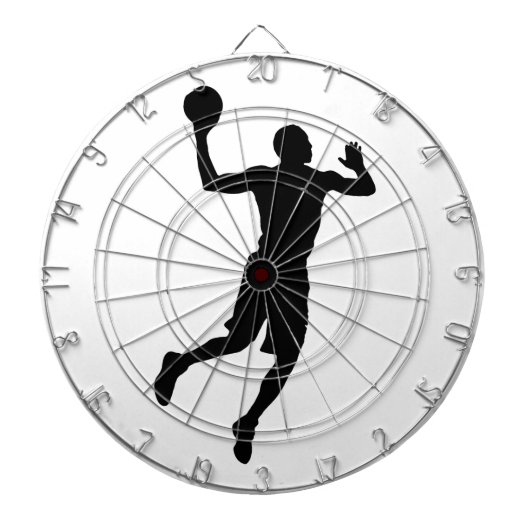 Pop Art Basketball Player Silhouette Dartscheibe (vorne)