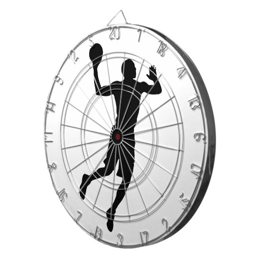 Pop Art Basketball Player Silhouette Dartscheibe (Vorderseite rechts)