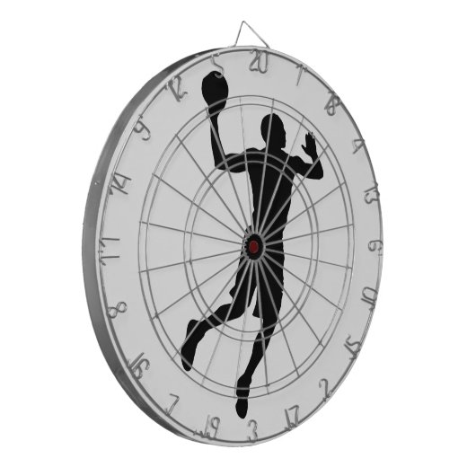 Pop Art Basketball Player Silhouette Dartscheibe (Vorderseite Links)