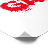 Pop Art Basketball Player Silhouette Doster Poster (Ecke)