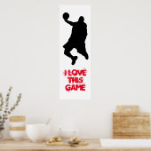 Pop Art Basketball Player Silhouette Doster Poster (Küche)