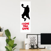 Pop Art Basketball Player Silhouette Doster Poster (Heimbüro)
