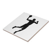 Pop Art Basketball Player Silhouette Fliese (Seite)