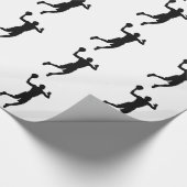 Pop Art Basketball Player Silhouette Geschenkpapier (Ecke)