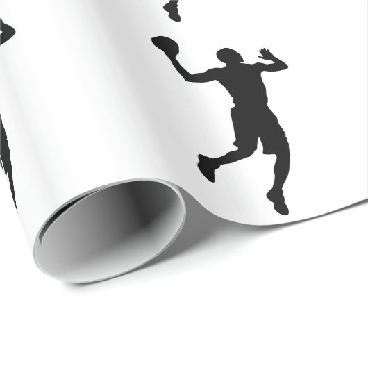 Pop Art Basketball Player Silhouette Geschenkpapier (Rolleneckpunkt)