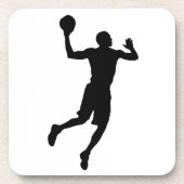 Pop Art Basketball Player Silhouette Getränkeuntersetzer (Vorderseite)