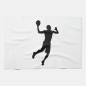 Pop Art Basketball Player Silhouette Handtuch (Horizontal)