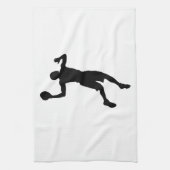 Pop Art Basketball Player Silhouette Handtuch (Vertikal)