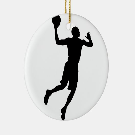 Pop Art Basketball Player Silhouette Keramikornament (Rechts)