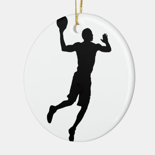 Pop Art Basketball Player Silhouette Keramikornament (Links)