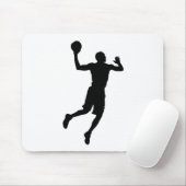 Pop Art Basketball Player Silhouette Mousepad (Mit Mouse)