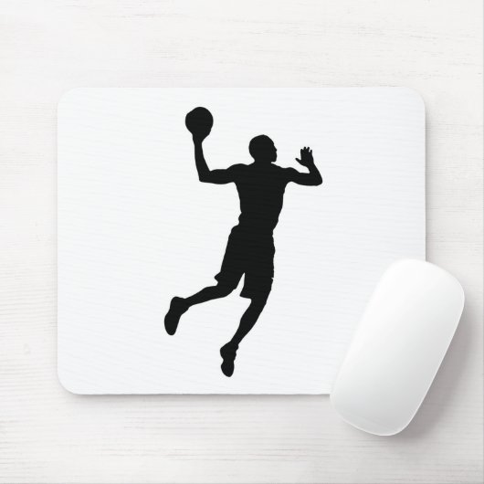 Pop Art Basketball Player Silhouette Mousepad (Mit Mouse)