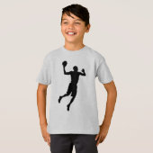 Pop Art Basketball Player Silhouette T-Shirt (Vorne ganz)