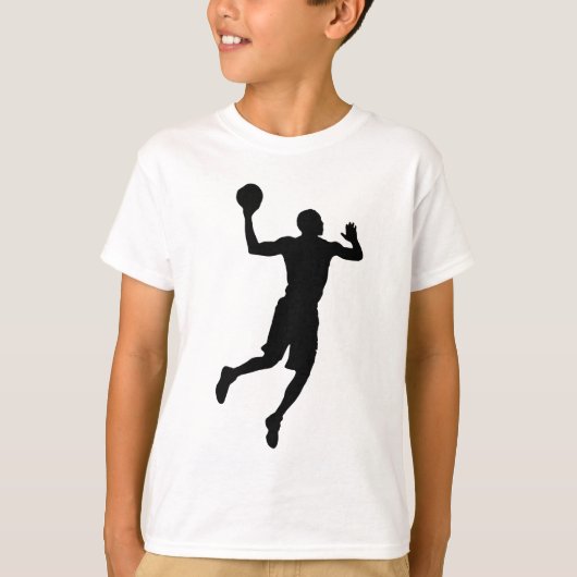 Pop Art Basketball Player Silhouette T-Shirt (Vorderseite)