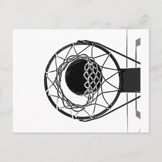 Pop Art Basketball Postkarte (Vorderseite)