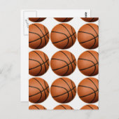 Pop Art Basketball Postkarte (Vorne/Hinten)