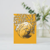 Pop Art Basketball Postkarte (Stehend Vorderseite)