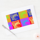 Pop Art Basketball Rechteckiger Aufkleber (Umschlag)