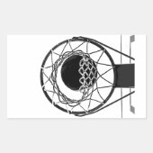 Pop Art Basketball Rechteckiger Aufkleber (Vorderseite)