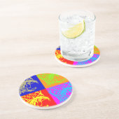 Pop Art Basketball Sandstein Untersetzer (Seite)