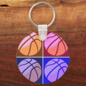 Pop Art Basketball Schlüsselanhänger (Vorderseite)