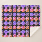 Pop-Art-Basketball Sherpadecke (Vorderseite (Horizontal))