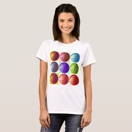 Pop Art Basketball T-Shirt (Vorne ganz)