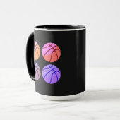 Pop-Art-Basketball Tasse (Vorderseite Links)