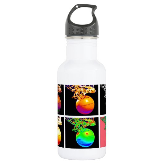 Pop Art Basketball Trinkflasche (Vorderseite)