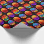 Pop Art Basketball Weihnachtswrapper Geschenkpapier (Ecke)