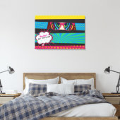 POP ART Bat Mitzvah Sign in MEMORY Board Leinwanddruck (Insitu (Schlafzimmer))