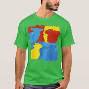 Pop Art Bauer Tierzuchtbetrieb T-Shirt