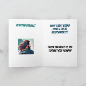 Pop Art Bearded Typ Geburtstag Karte (Innenseite)