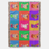 Pop Art Bears Decke (Vorderseite Vertikal)