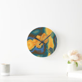 Pop Art Beautiful Yellow Cosmos Blume Runde Wanduhr (Zuhause)